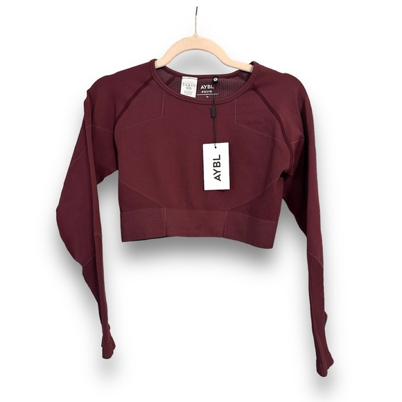 NWT Set - AYBL Reflex Seamless Leggings & Crop Top Matching Set - Plum - Picture 4 of 8